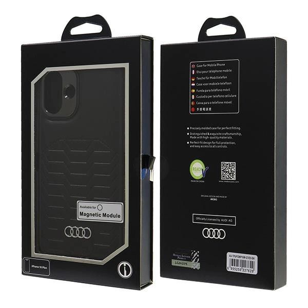 Etui Audi Synthetic Leather MagSafe na iPhone 16 Plus 6.7" - czarne