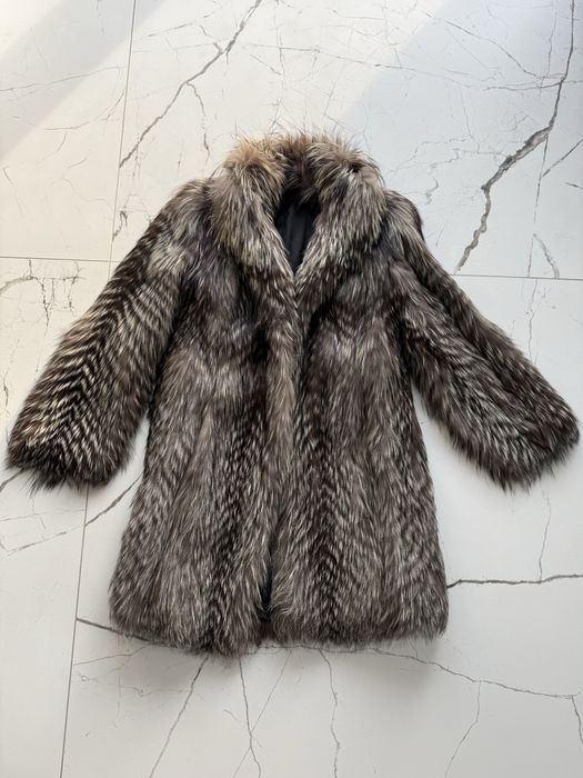Naturalne futro ze srebnego lisa piękne lekkie silver fox j. Nowe