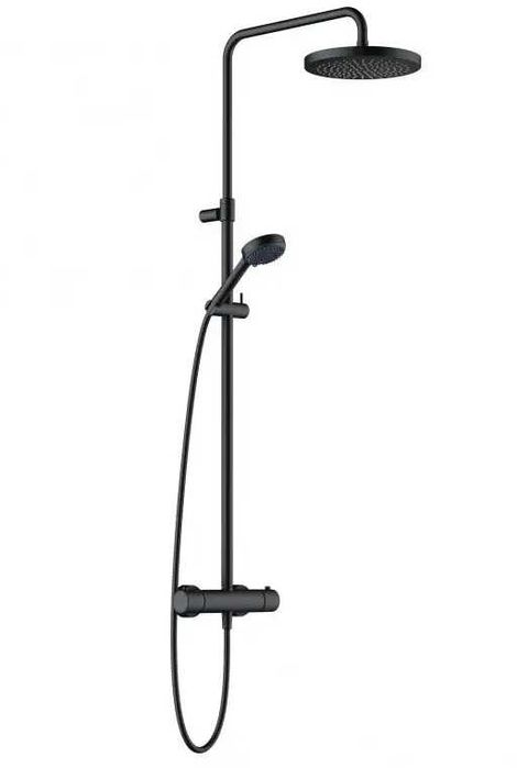LOGO DUAL SHOWER SYSTEM z termostatem, 3 S czarny mat KLUDI 6808239-00