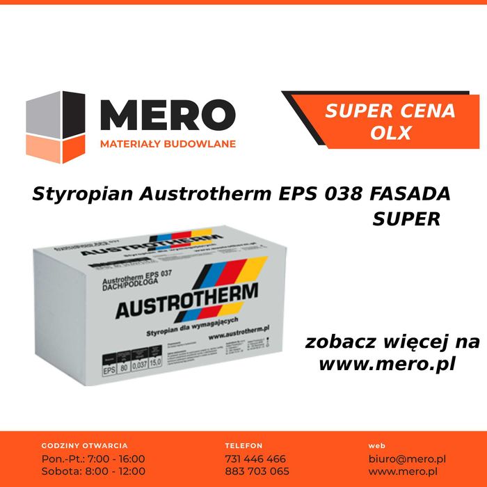 Styropian AUSTROTHERM 038 - Dach/Podłoga 037 EPS 100