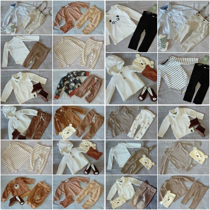 Mega paka Synek Smutne Beżowe Dziecko 68-80 H&M Next George