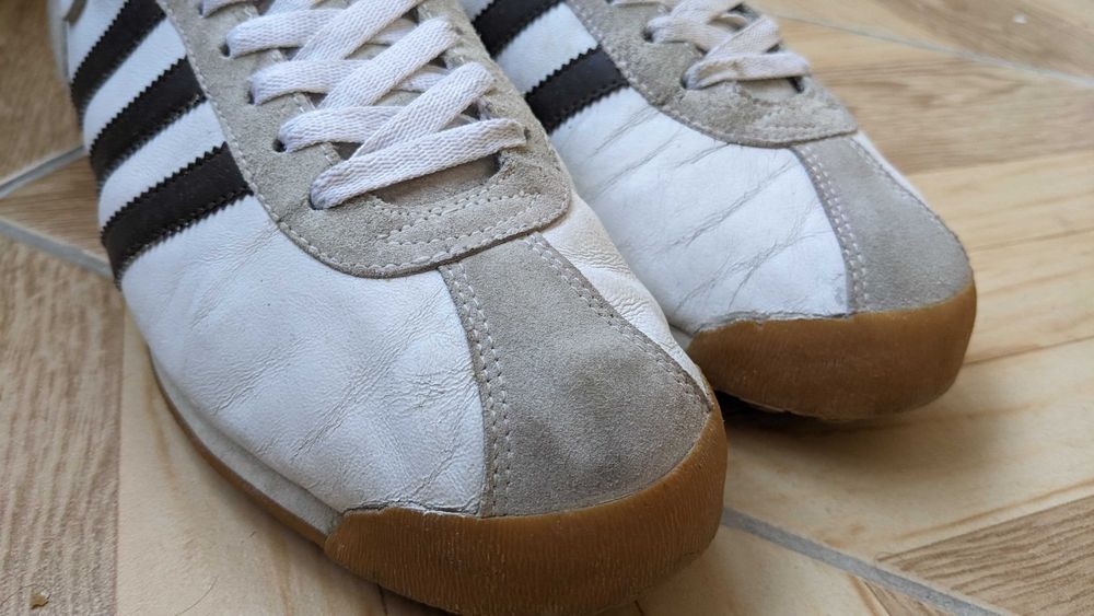 ADIDAS CHILE 62 Aged White Leather Trainers