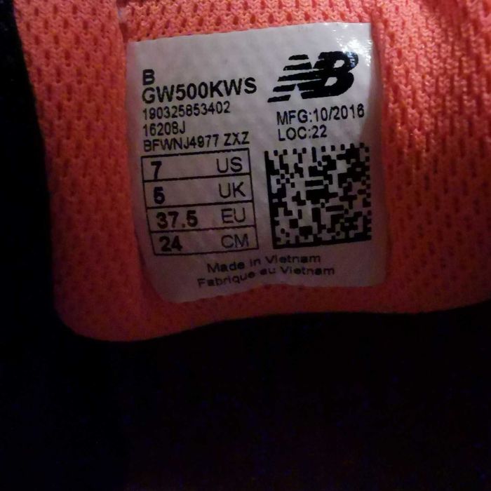 Sneakers/Ténis New Balance 500 Preto/Laranja GW500KWS (2017)