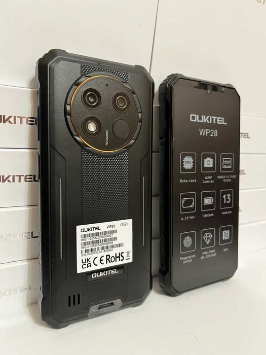 Смартфон Oukitel WP28 Black 8/256Gb 4G NFC 10600mAh IP68/IP69K