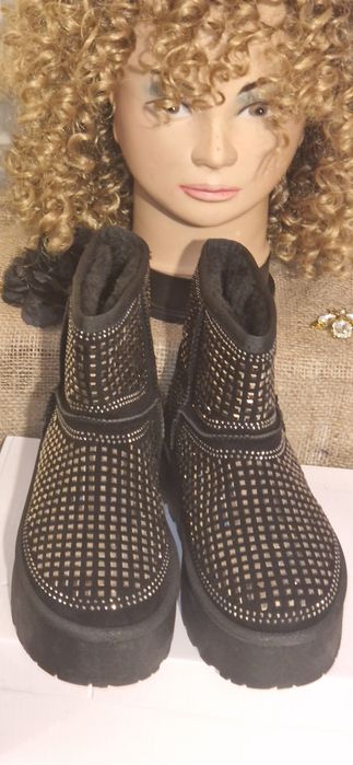 Śniegowce damskie czarne ala ugg