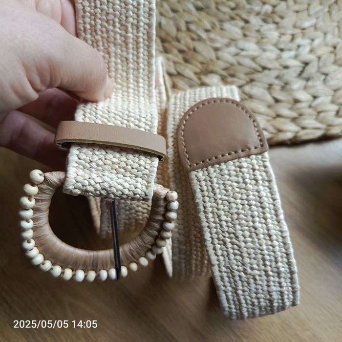 Nowych Boho pasek pleciony z ozdobną klamrą