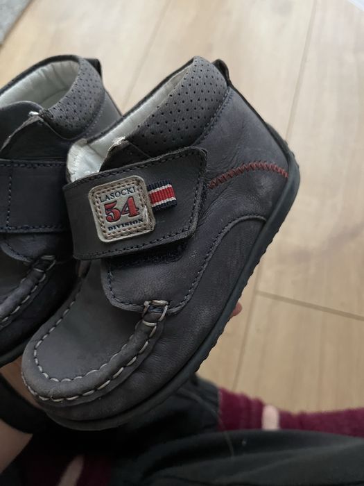 Buty lasocki skórzane trzewiki 24 na rzep