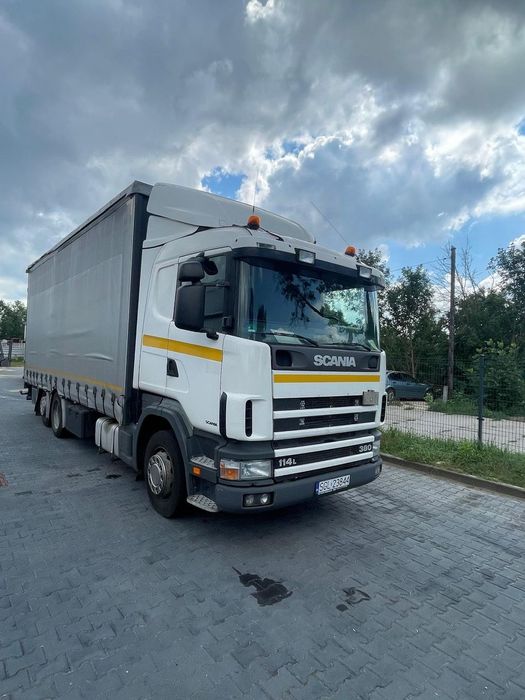 Scania 114L  SCANIA 114L z zabudową z windą 9ton auto laweta oryginał