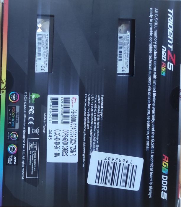 Оперативная память ddr5 G.Skil 64GB/2*32