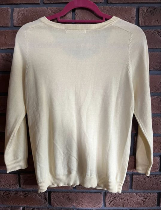 Żółty sweterek z rekawem 3/4 rozmiar M