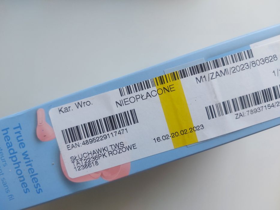 Słuchawki bezprzewodowe Philips TWS TAT2236PK różowe