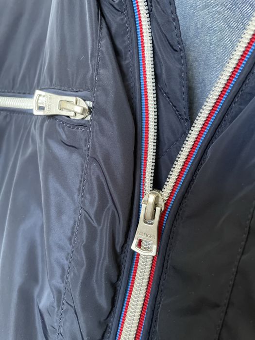 Куртка-бомбер Tommy Hilfiger, р. L (на M-L), синяя, б/у