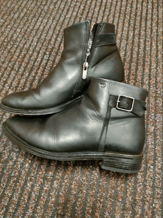 Kozaki damskie, Wojas, skóra naruralna, rozmiar 39