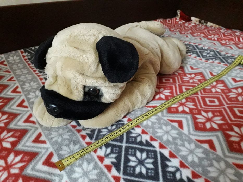 М'яка іграшка собачка мопс 55см