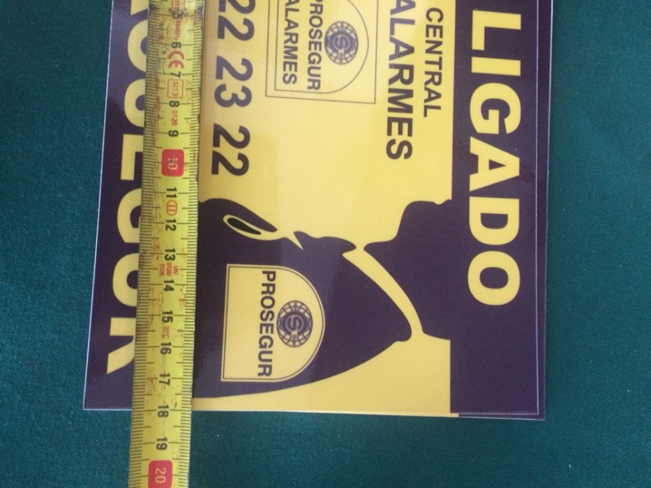 Prosegur placa dissuasora dissuasor roubo assalto placa aviso alarme