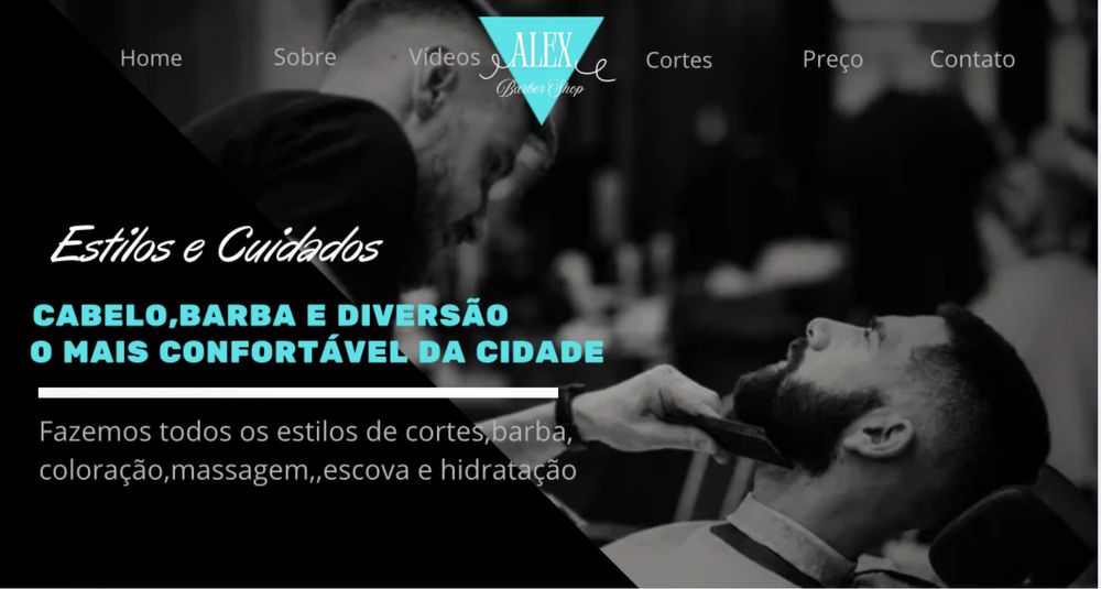 vendo site para barbearia