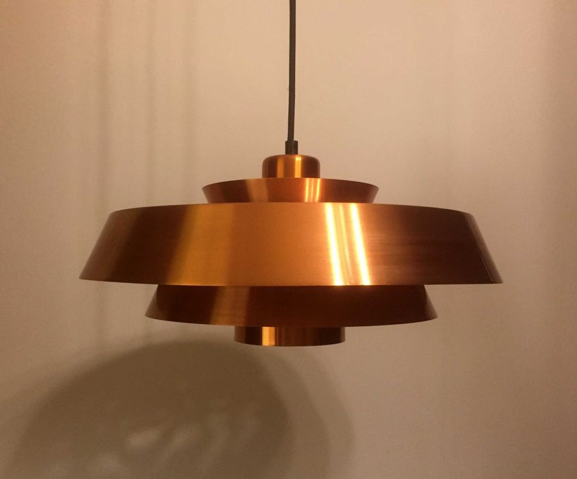 Candeeiro NOVA, em cobre, de Jo Hammerborg para a Fog & Mørup anos 60