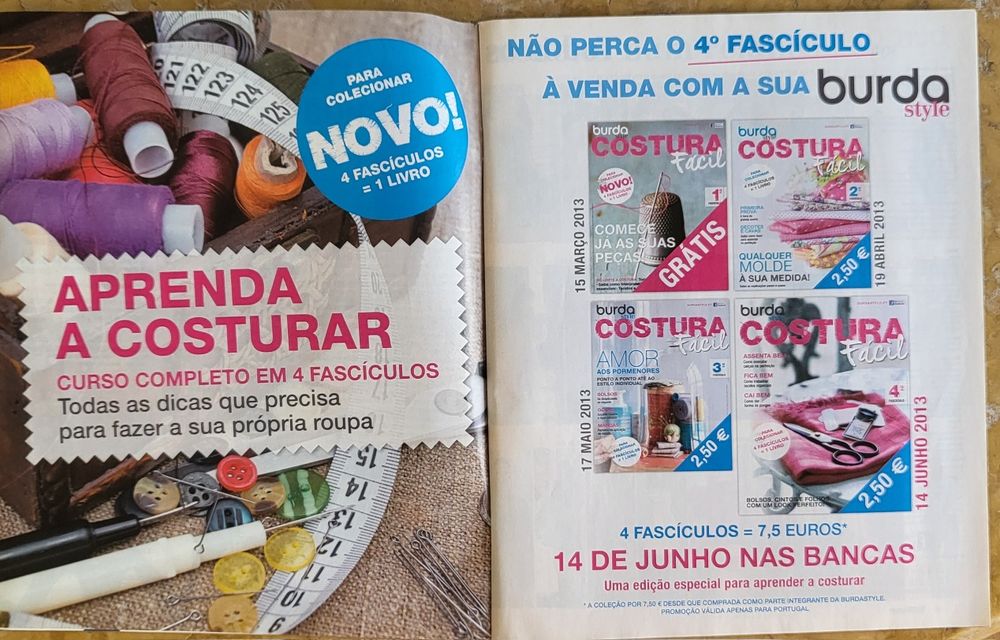 Burda Costura Fácil e Burda Almofadas