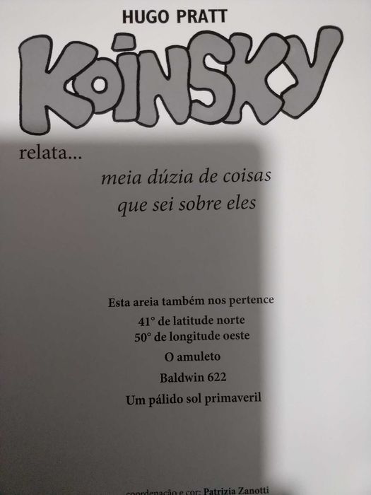 BD Hugo Pratt: Koinsky Relata... - Em Estado Novo - Envio Grátis