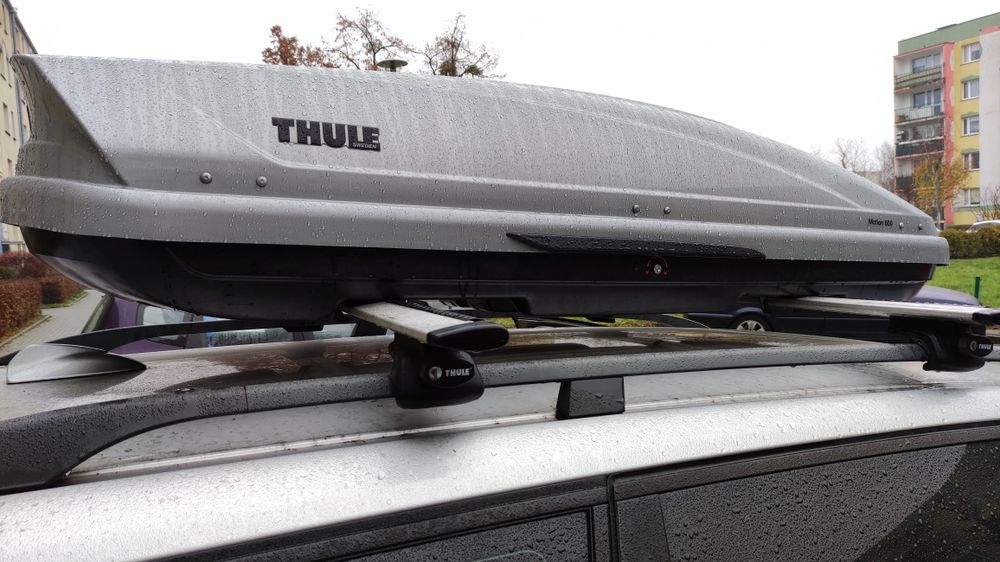 Box dachowy bagażnik na relingi Thule Motion 600