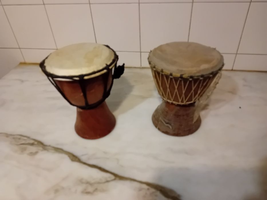 Conjunto de 2 Djembés/Tambores Africanos