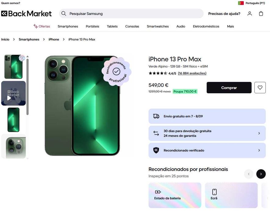 iPhone 13 Pro Max como Novo (Garantia de 6 meses)