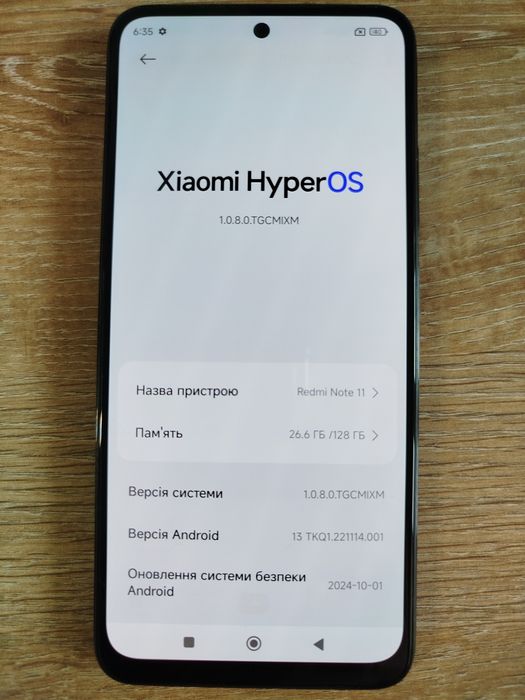 Продам телефон xiaomi redmi not 11 128gb ксіомі редмі нот 11
