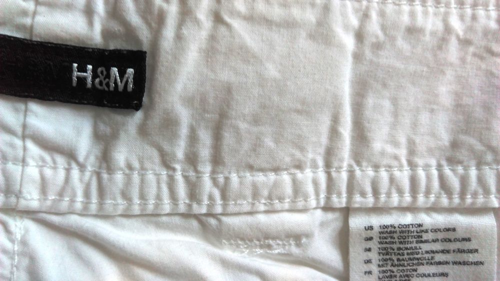 Spodenki białe Damskie r. 38 H&M bawełna 100% NOWE