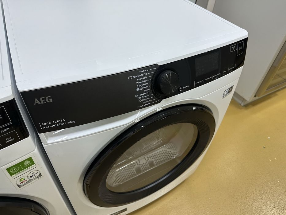 AEG pralka 9kg + AEG suszarka 8kg PomPa  zestaw NOWY