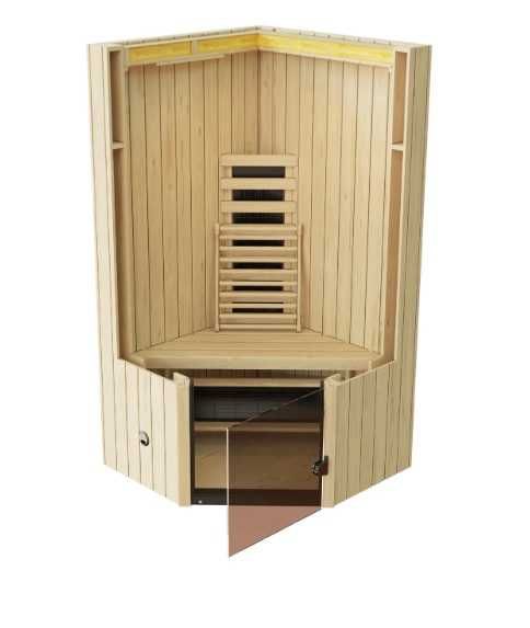 Sauna narożna WEKA podczerwień infrared 230v grzanie PLECY KREGOSŁUP