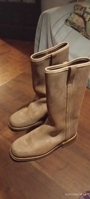 Botas alentejanas em couro, feitas em Portugal como novas