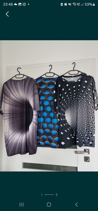 T-shirt męski XL koszulka wzór 3D nowy