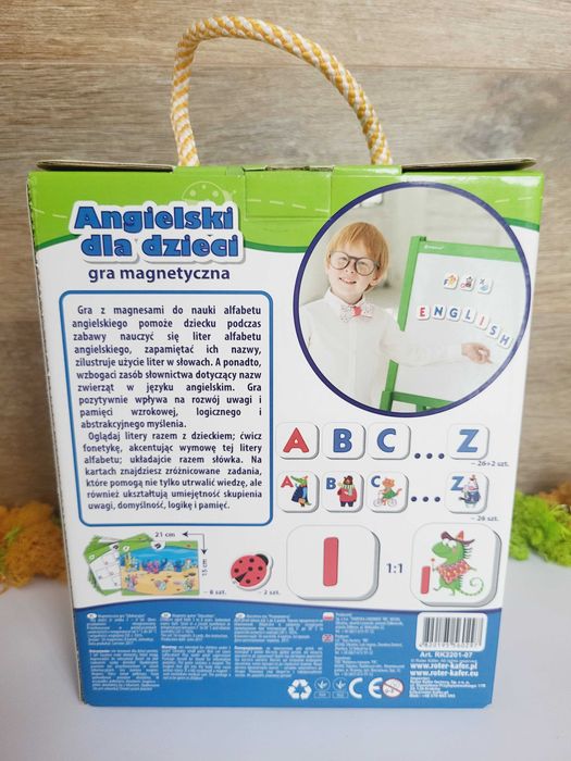 Gra magnetyczna Roter Kafer Angielski dla dzieci 56 magnesów 3+