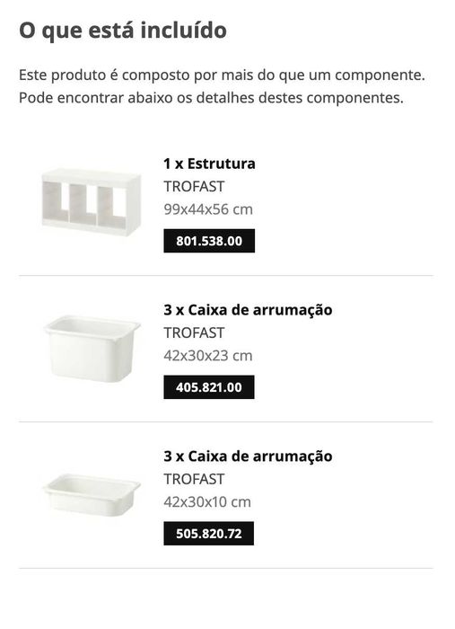 Trofast ikea - combinado de arrumação (novo dentro da caixa)