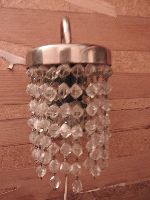 Бра светильник лампа зеленый мрамор хрусталь СССР