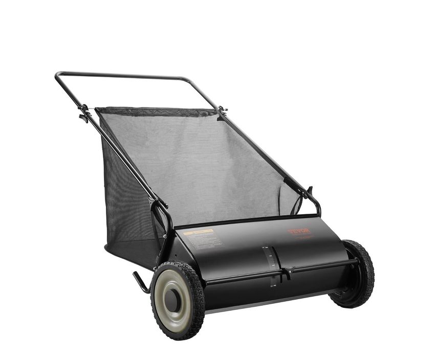 Duży ZBIERACZ LIŚCI Gałęzi Trawy 198L Ręczna Zamiatarka Bębnowa 66CM