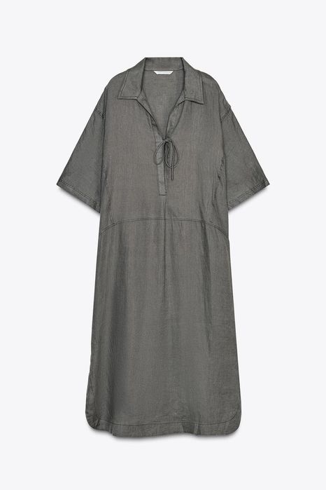 Сукня туніка жіноча з 100% льону ZW Zara колекція XS-S, S-M