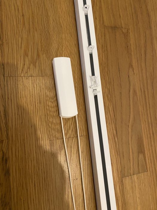 Calha branca para cortinado ondas