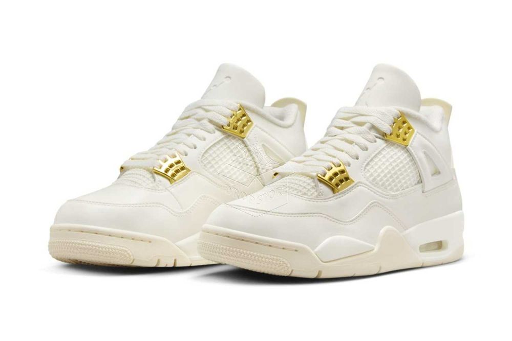 Nike AIR JORDAN 4 White & Gold – Buty | AQ9129–170