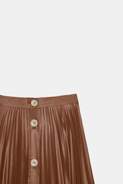 Юбка плисе Zara карамель
