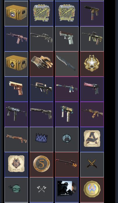 Inventário completo de Counter-Strike
