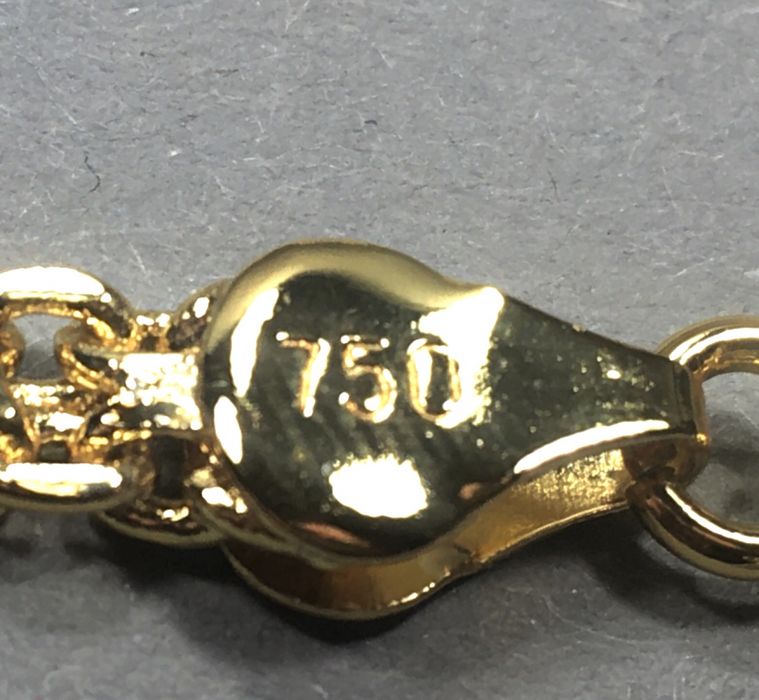 Złoty męski łańcuszek VERSACE wybite próby•pozłacany 18K