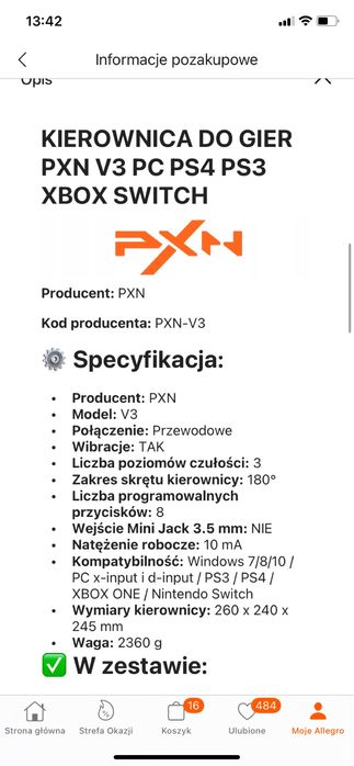 Kierownica do ps, xbox