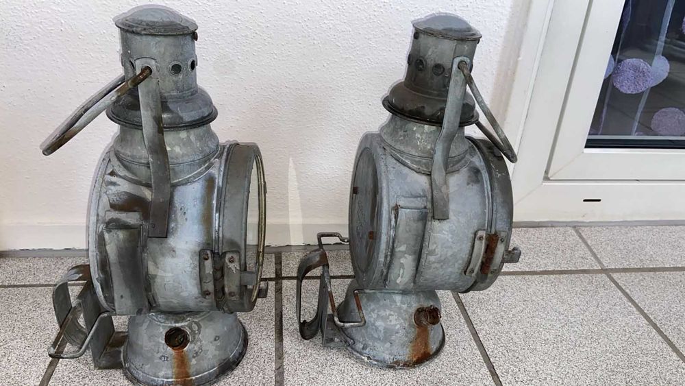 2 старых ЖД фонаря Германия (Дойчрейхсбан)