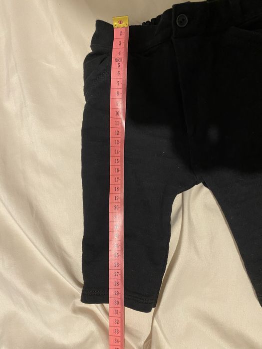 Czarne eleganckie spodnie 62 na chrzest