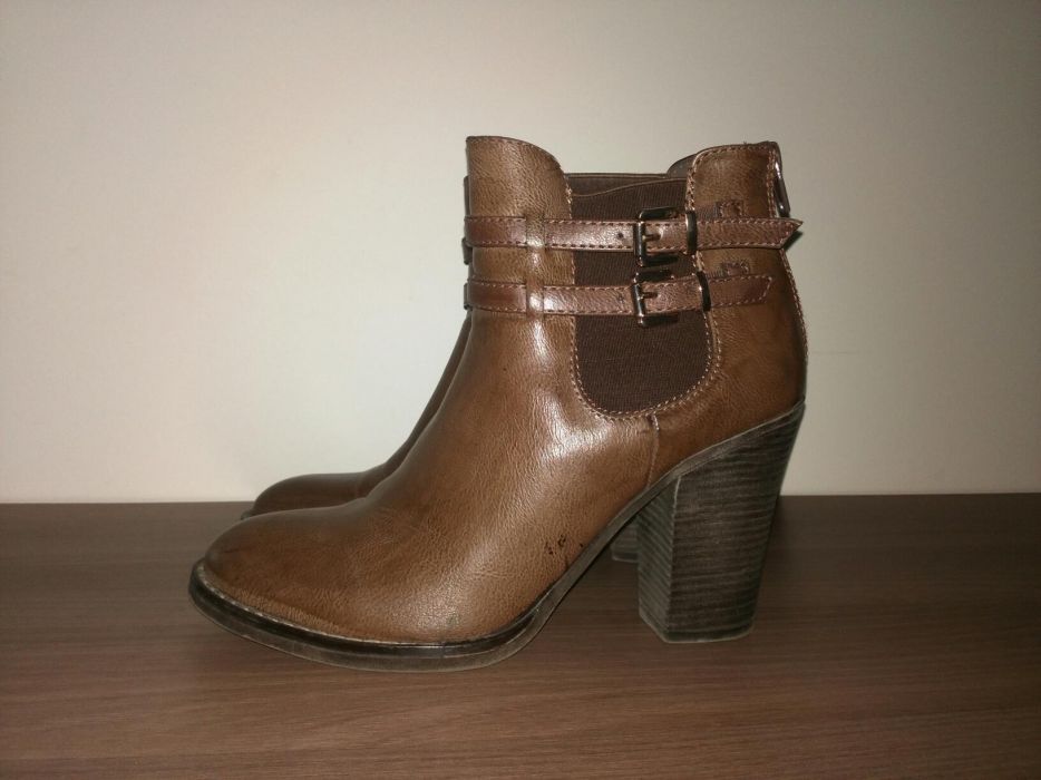 Graceland Deichmann Buty damskie Wiosenne Botki Brąz 39