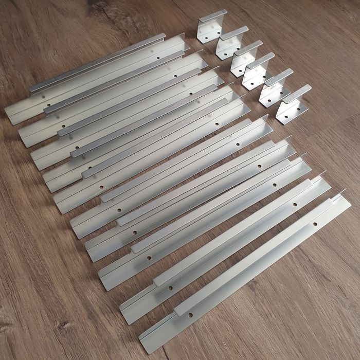 Puxadores inox efeito escovado