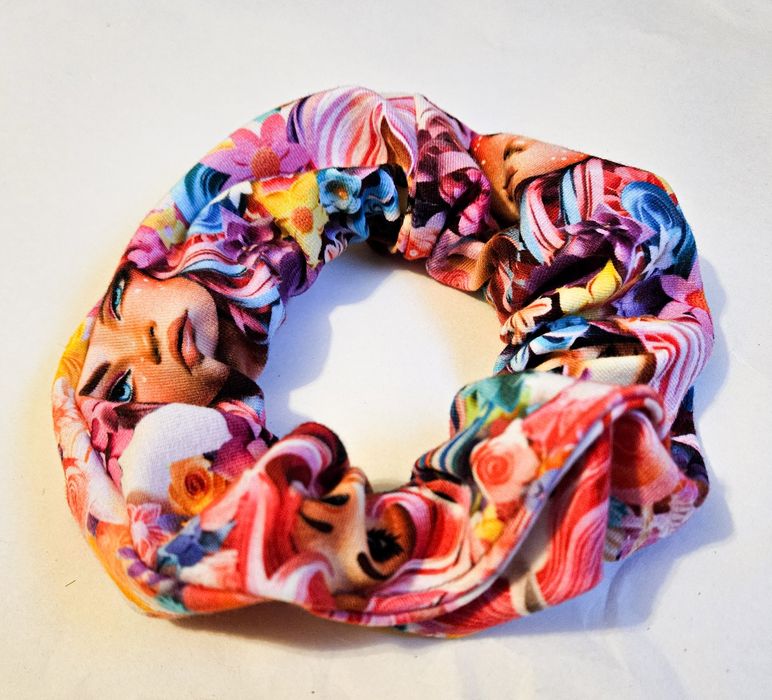 Gumka do włosów, frotka Scrunchie, Barbie rożowe