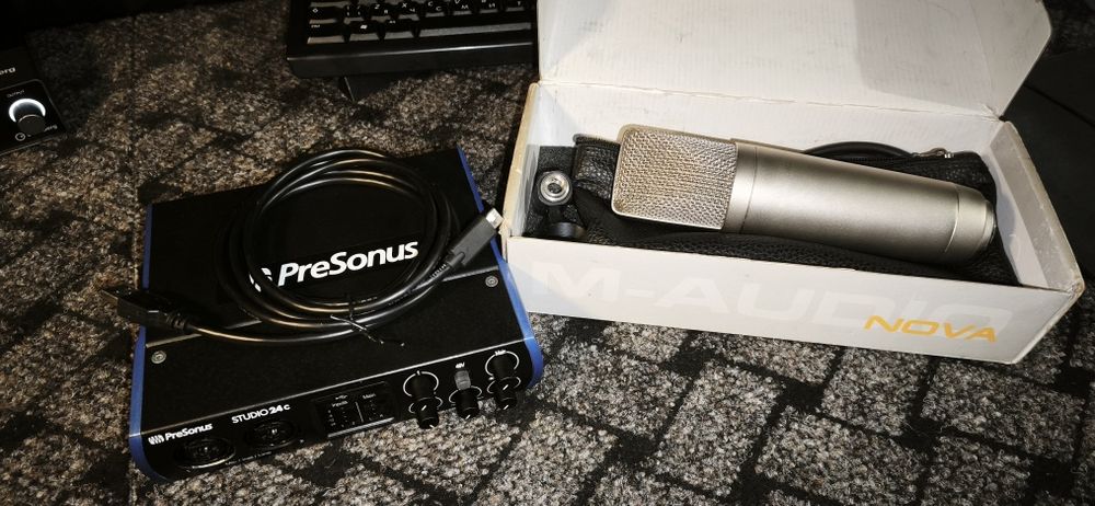 Студія звукозапису ,Аудіоінтерфейс Presonus studio 24c, мікрофон MAudi