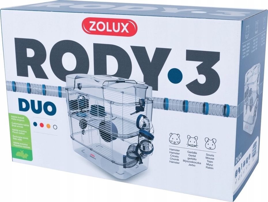 ZOLUX Klatka Dla GRYZONI Myszy Chomika RODY DUO